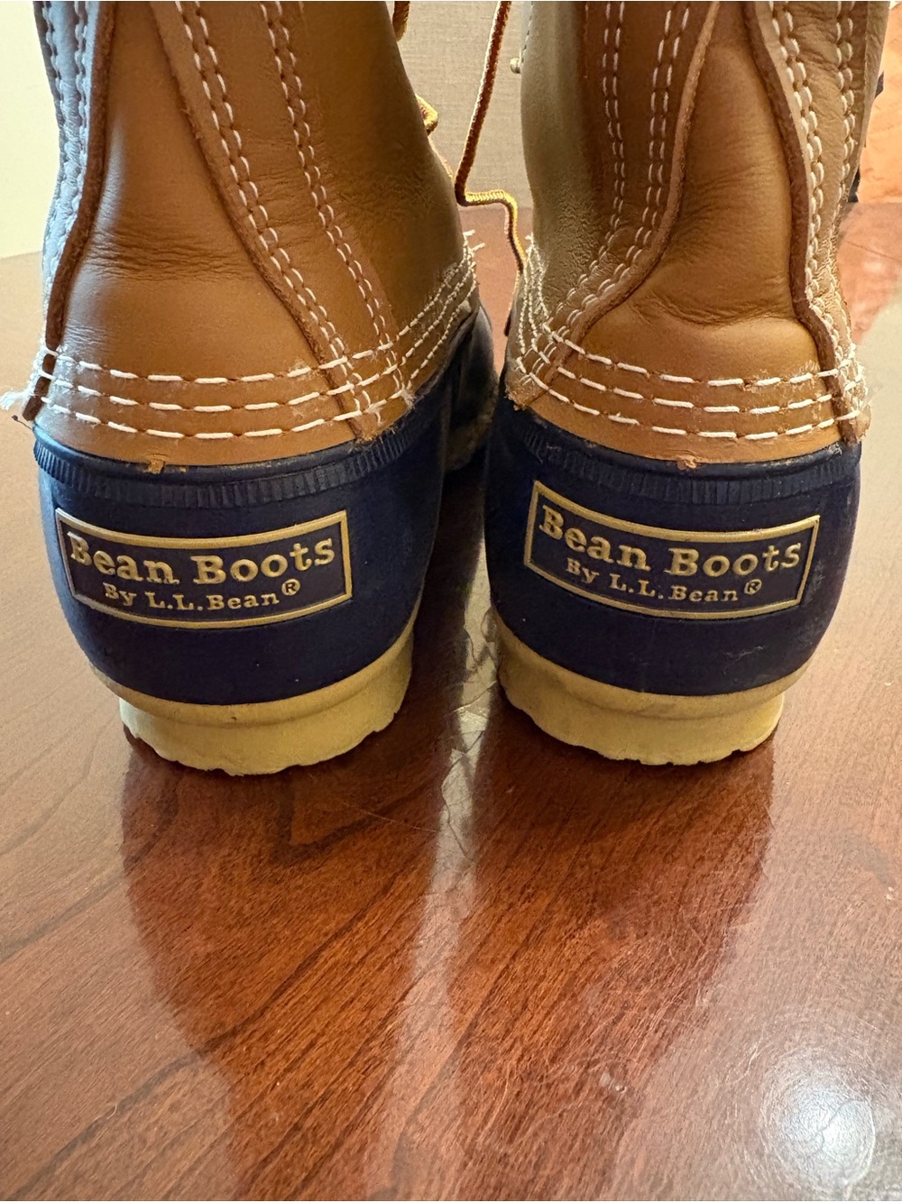 L.L. Bean Bean Boots - Brown Leather and Navy Rubber